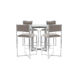Amalfi X-Base Counter Stool in Taupe Leather (Set of 2) by Modus Furniture at Eve Furniture