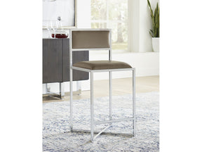 Amalfi X-Base Counter Stool in Taupe Leather (Set of 2) by Modus Furniture at Eve Furniture