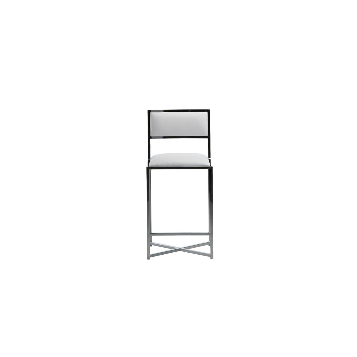 Amalfi X-Base Counter Stool in White Leather (Set of 2) by Modus Furniture at Eve Furniture