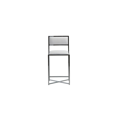 Amalfi X-Base Counter Stool in White Leather (Set of 2) by Modus Furniture at Eve Furniture