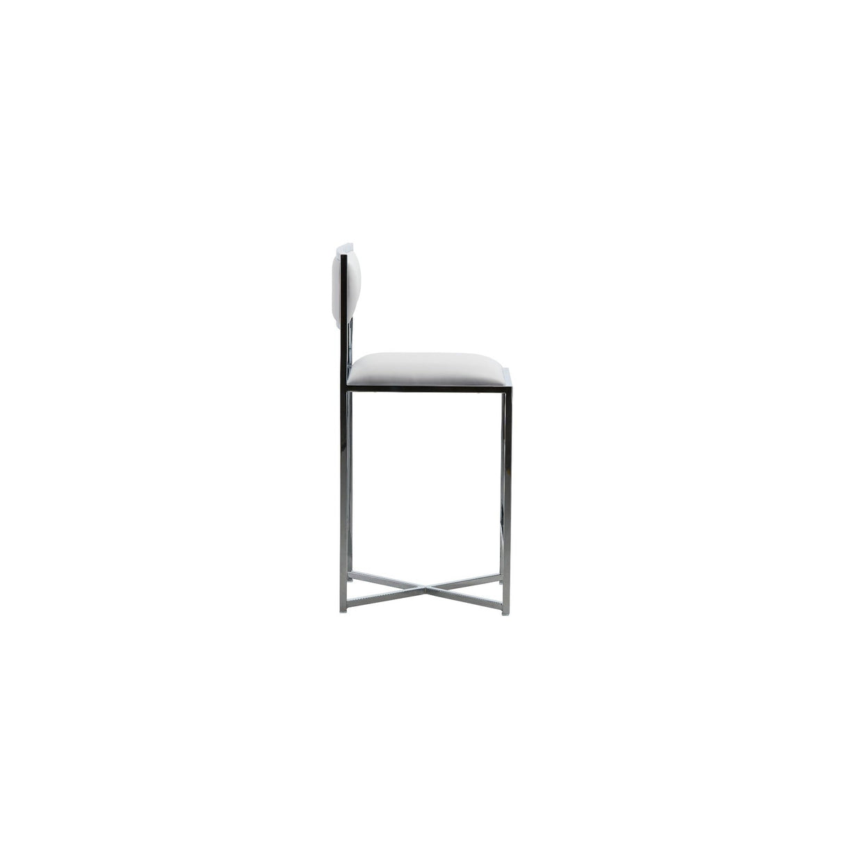 Amalfi X-Base Counter Stool in White Leather (Set of 2) by Modus Furniture at Eve Furniture