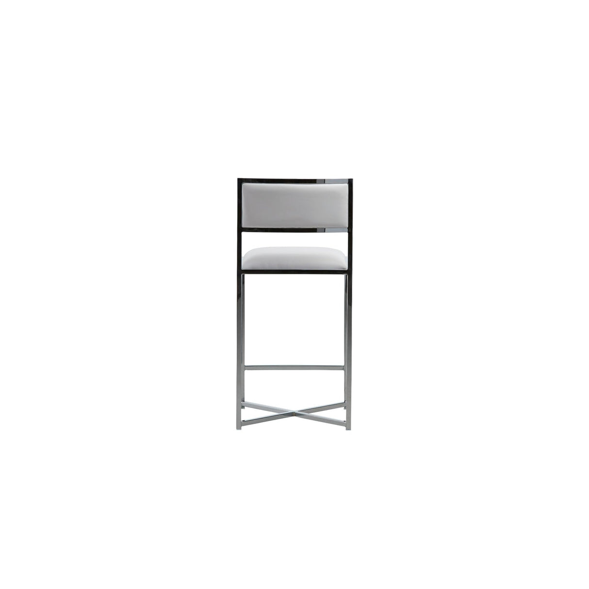 Amalfi X-Base Counter Stool in White Leather (Set of 2) by Modus Furniture at Eve Furniture