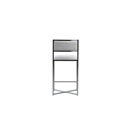Amalfi X-Base Counter Stool in White Leather (Set of 2) by Modus Furniture at Eve Furniture