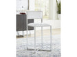 Amalfi X-Base Counter Stool in White Leather (Set of 2) by Modus Furniture at Eve Furniture