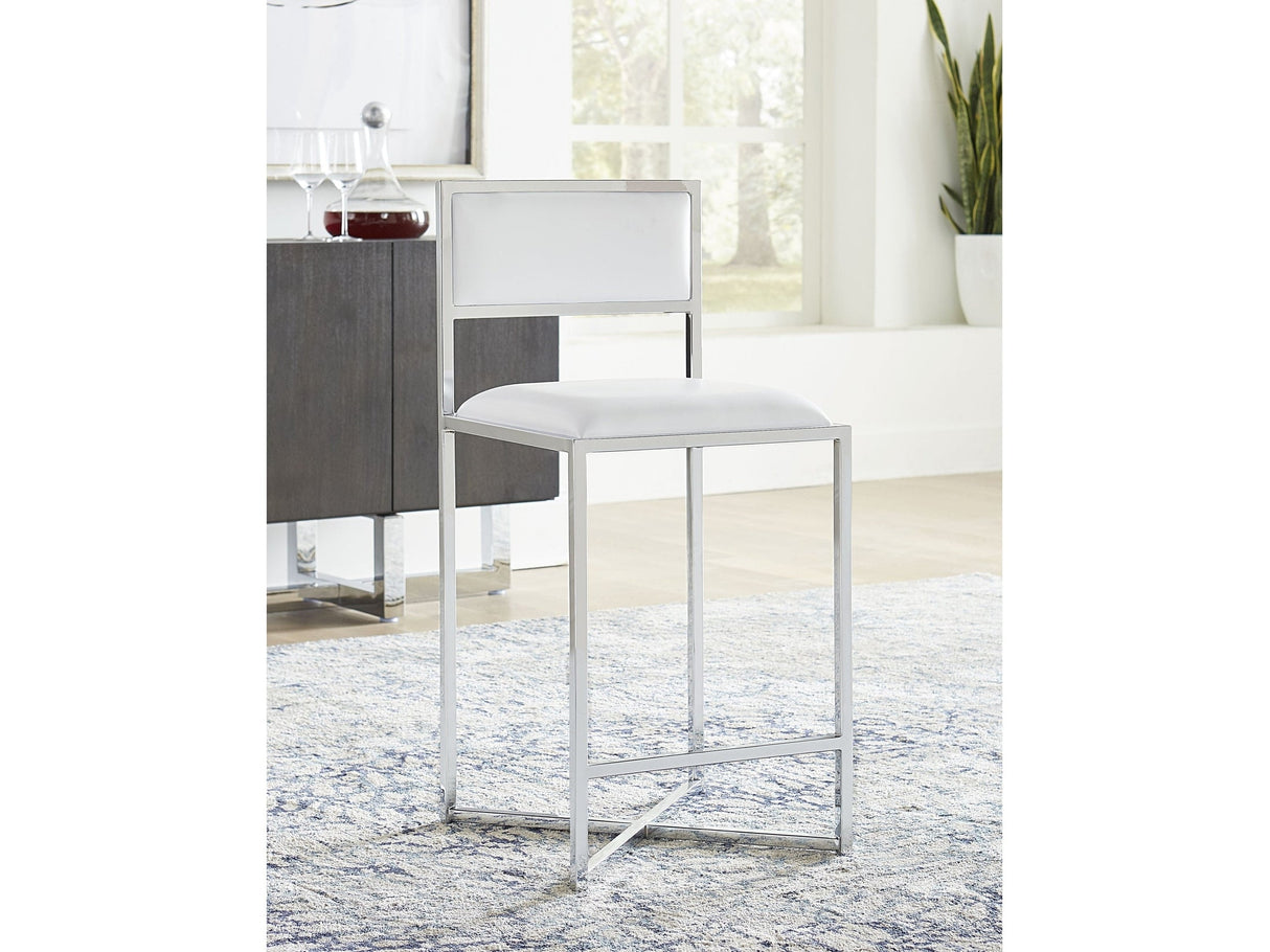 Amalfi X-Base Counter Stool in White Leather (Set of 2) by Modus Furniture at Eve Furniture