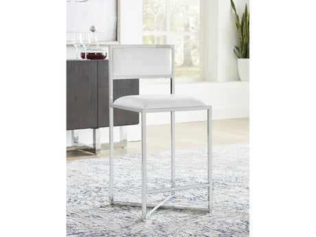 Amalfi X-Base Counter Stool in White Leather (Set of 2) by Modus Furniture at Eve Furniture