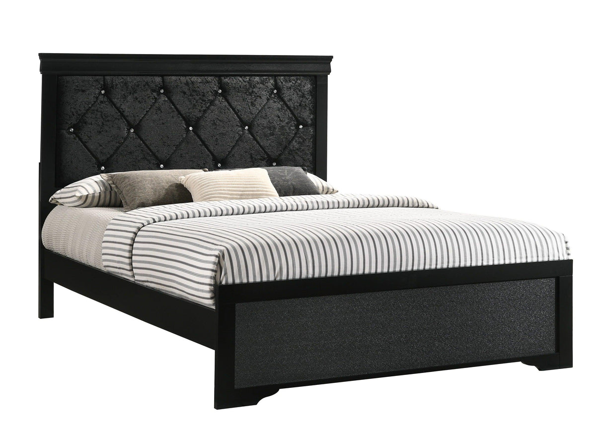 Amalia Black Full Panel Bed by Crown Mark at Eve Furniture