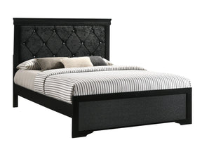 Amalia Black Queen Panel Bed by Crown Mark at Eve Furniture
