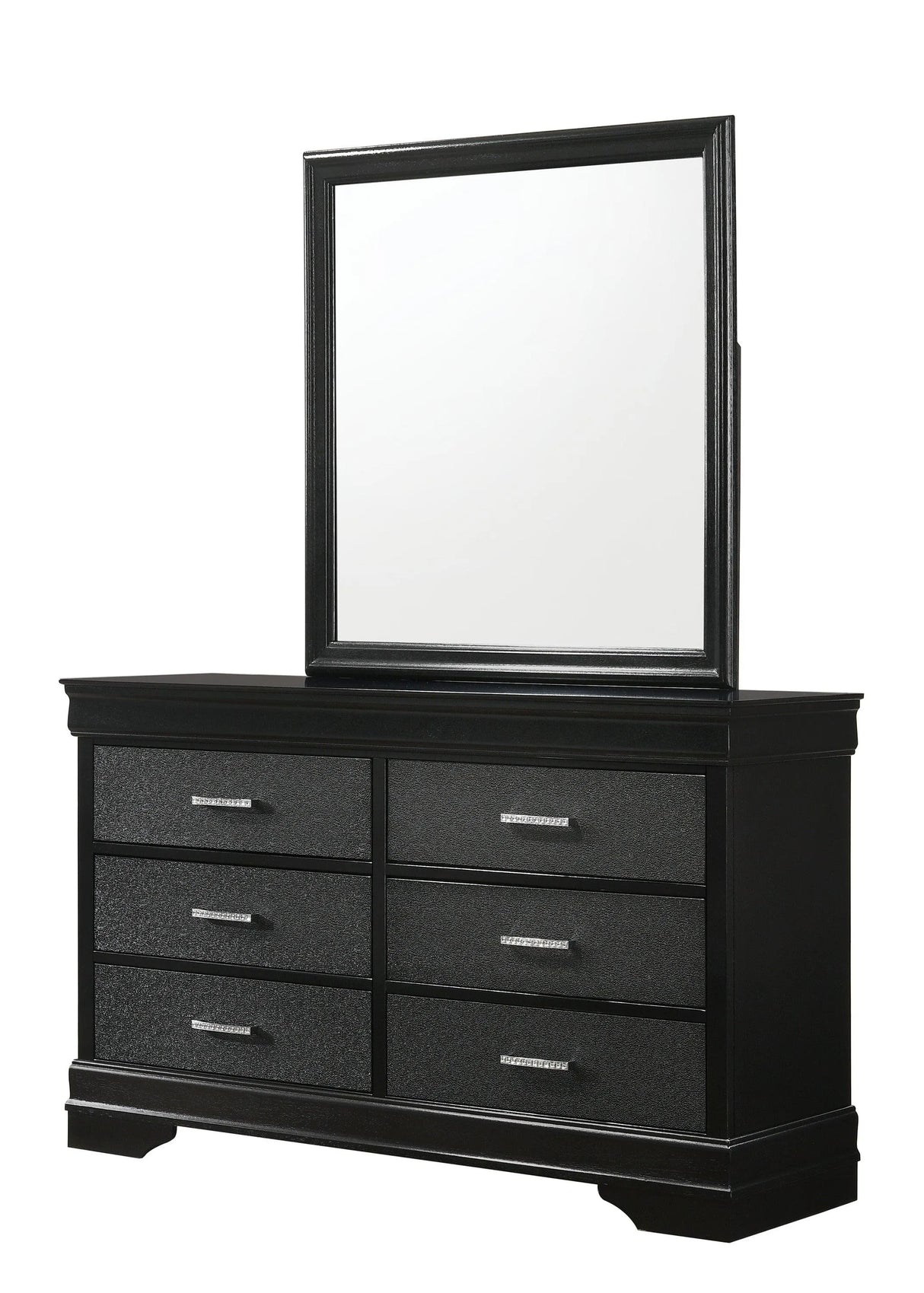 Amalia Black Upholstered Panel Bedroom Set by Crown Mark at Eve Furniture