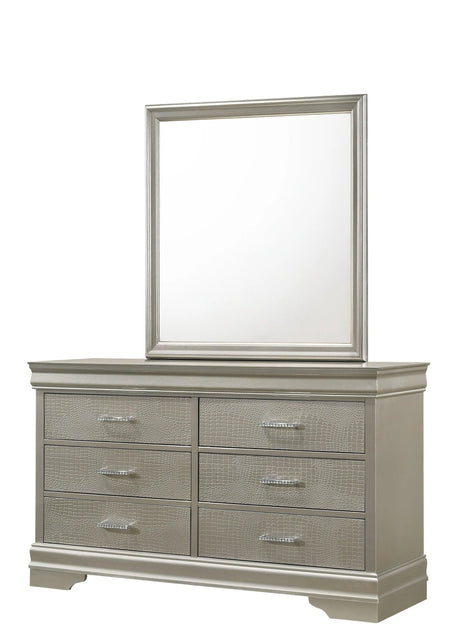 Amalia Champagne Silver Panel Youth Bedroom Set by Crown Mark at Eve Furniture
