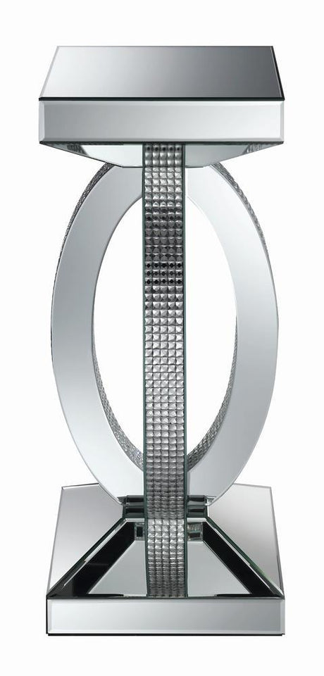 Amalia Clear Mirror Square End Table with Lower Shelf by Coaster at Eve Furniture