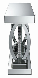 Amalia Rectangular Sofa Table with Shelf Clear Mirror by Coaster at Eve Furniture