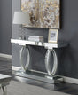 Amalia Rectangular Sofa Table with Shelf Clear Mirror by Coaster at Eve Furniture