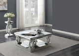 Amalia Silver 2-Piece Mirrored Coffee and End Table Set by Coaster at Eve Furniture
