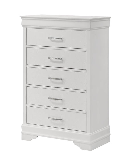 Amalia White Chest by Crown Mark at Eve Furniture