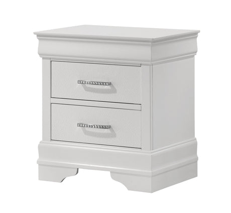 Amalia White Nightstand by Crown Mark at Eve Furniture