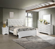 Amalia White Upholstered Panel Bedroom Set by Crown Mark at Eve Furniture