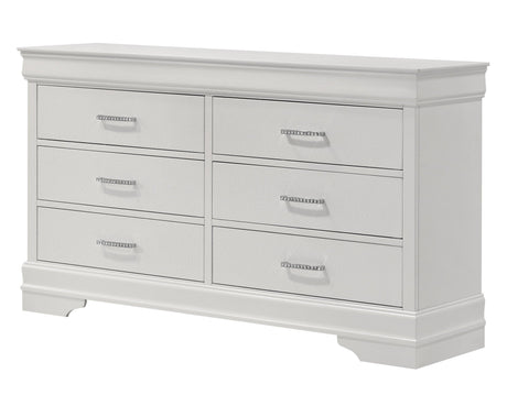 Amalia White Upholstered Panel Bedroom Set by Crown Mark at Eve Furniture