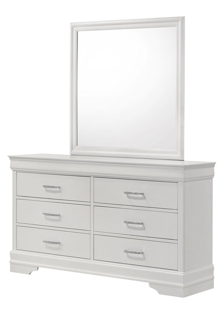 Amalia White Upholstered Panel Bedroom Set by Crown Mark at Eve Furniture
