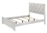 Amalia White Upholstered Panel Bedroom Set by Crown Mark at Eve Furniture
