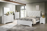 Amalia White Upholstered Panel Bedroom Set by Crown Mark at Eve Furniture