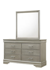 Amalia Champagne Silver Upholstered Panel Bedroom Set by Crown Mark at Eve Furniture