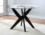 Amalie Black/Gray Round Dining Room Set by Steve Silver at Eve Furniture