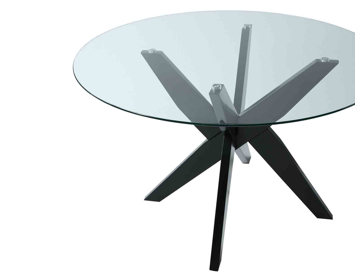 Amalie Black/Gray Round Dining Room Set by Steve Silver at Eve Furniture