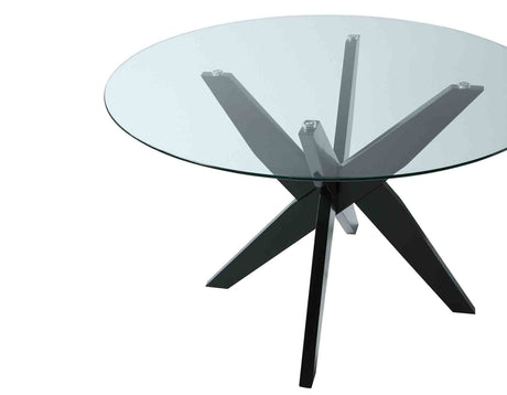 Amalie Black/Gray Round Dining Room Set by Steve Silver at Eve Furniture