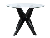 Amalie Black/Gray Round Dining Room Set by Steve Silver at Eve Furniture