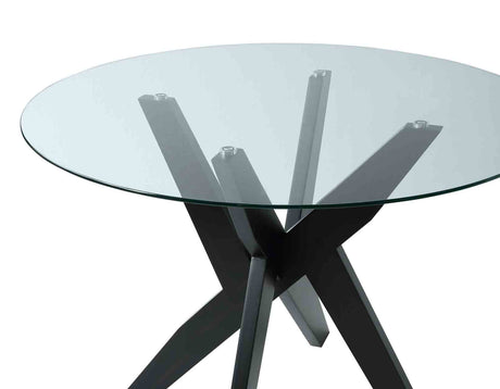 Amalie Black/Gray Round Dining Room Set by Steve Silver at Eve Furniture