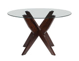 Amalie Walnut/Gray Round Dining Room Set by Steve Silver at Eve Furniture