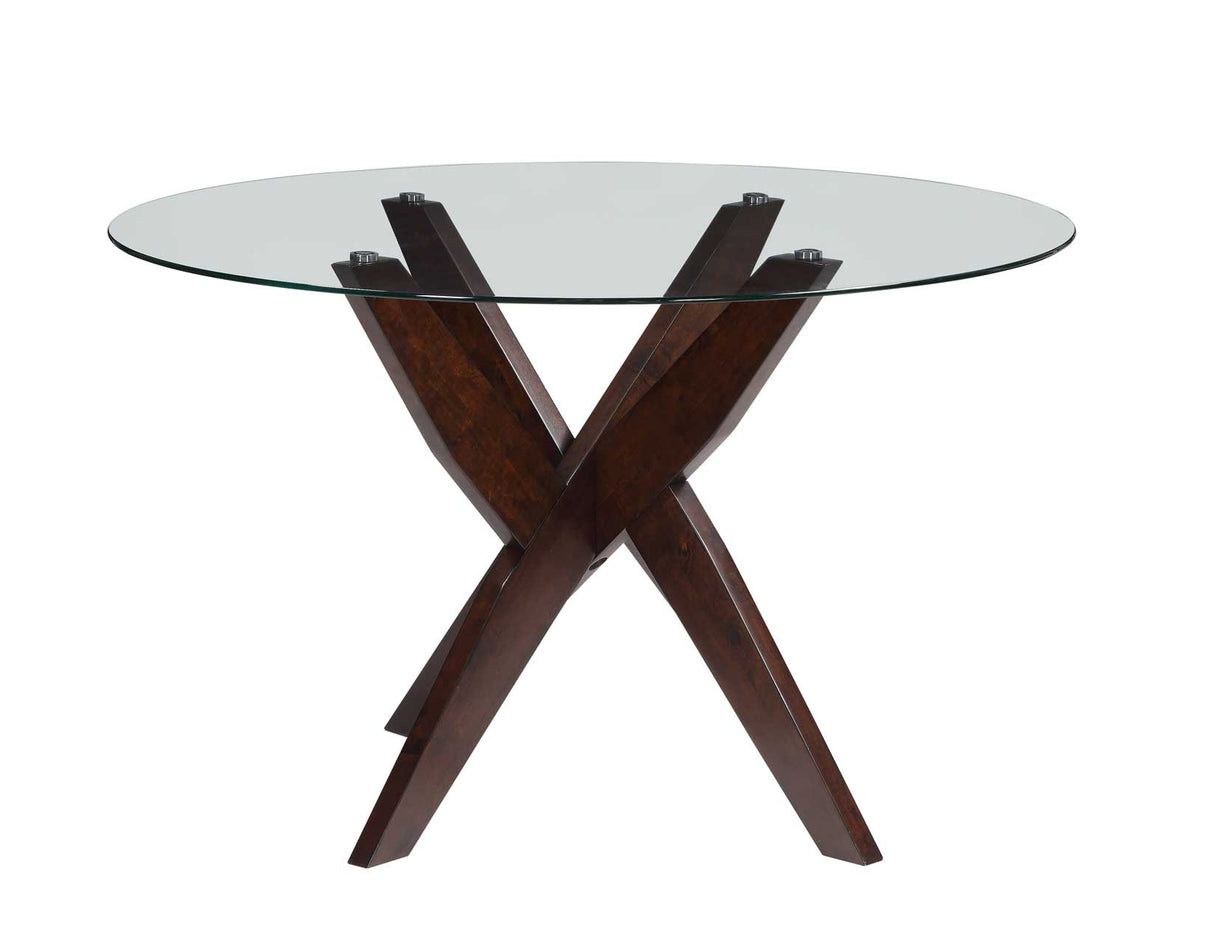 Amalie Walnut/Gray Round Dining Room Set by Steve Silver at Eve Furniture