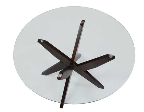 Amalie Walnut/Gray Round Dining Room Set by Steve Silver at Eve Furniture