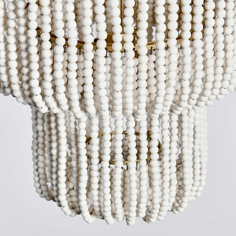Amanda White Beaded Chandelier by Classic Home at Eve Furniture