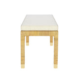 Amara Cream Linen Bench by TOV Furniture at Eve Furniture