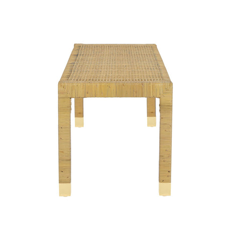 Amara Cream Linen Bench by TOV Furniture at Eve Furniture