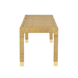 Amara Cream Linen Bench by TOV Furniture at Eve Furniture