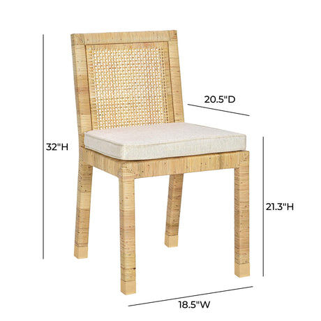Amara Cream Linen Dining Chair by TOV Furniture at Eve Furniture