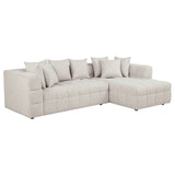 Amara Ivory 2-Piece Upholstered Sectional Sofa by Coaster at Eve Furniture