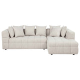 Amara Ivory 2-Piece Upholstered Sectional Sofa by Coaster at Eve Furniture