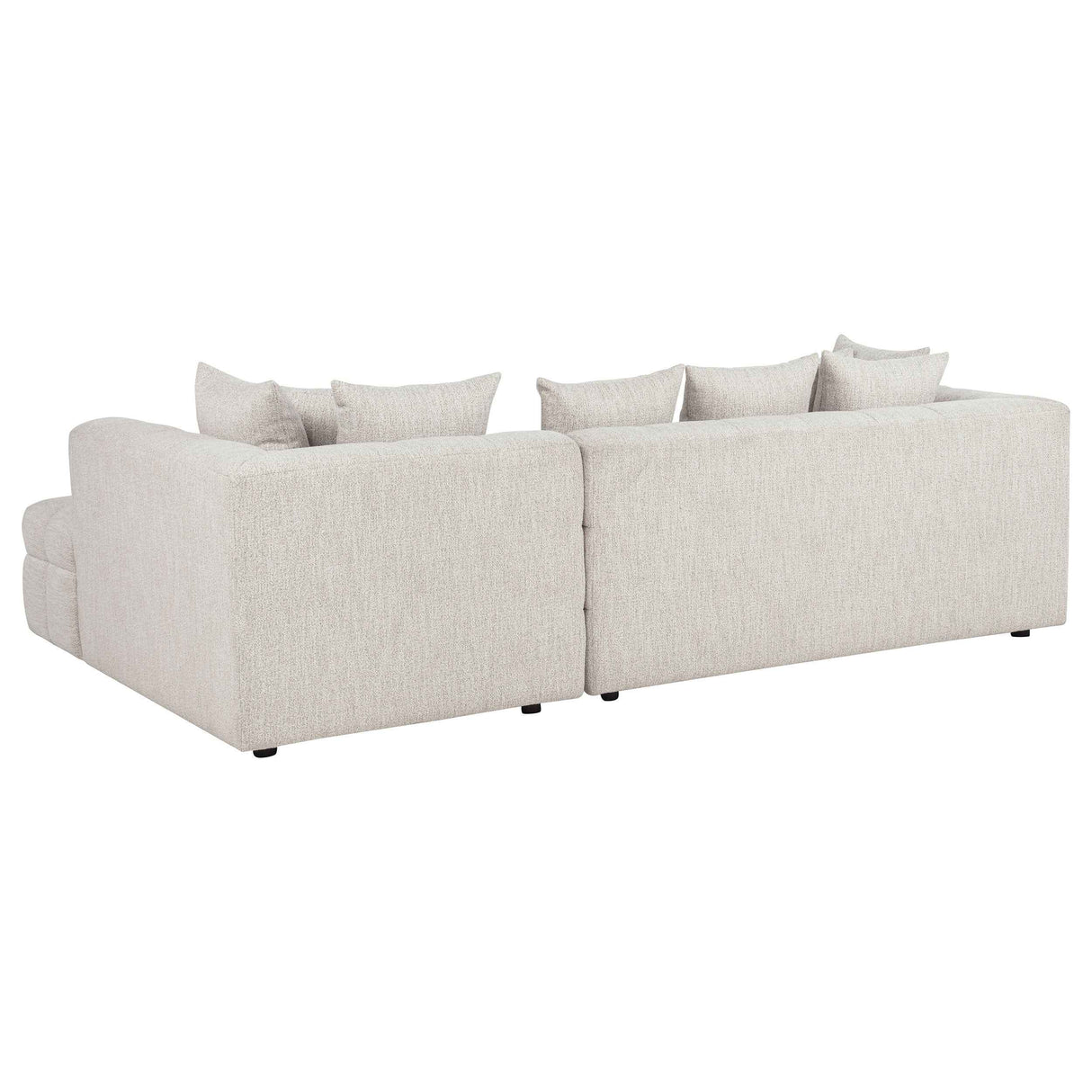 Amara Ivory 2-Piece Upholstered Sectional Sofa by Coaster at Eve Furniture