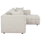 Amara Ivory 2-Piece Upholstered Sectional Sofa by Coaster at Eve Furniture