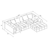 Amara Ivory 2-Piece Upholstered Sectional Sofa by Coaster at Eve Furniture