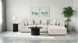 Amara Ivory 2-Piece Upholstered Sectional Sofa by Coaster at Eve Furniture