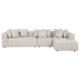 Amara Ivory 3-Piece Upholstered Sectional Sofa by Coaster at Eve Furniture