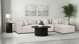 Amara Ivory 3-Piece Upholstered Sectional Sofa by Coaster at Eve Furniture