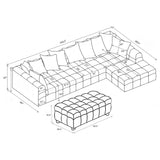 Amara Ivory 4-Piece Upholstered Sectional Sofa by Coaster at Eve Furniture