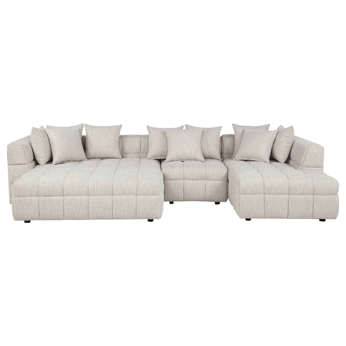 Amara Ivory 4-Piece Upholstered Sectional Sofa by Coaster at Eve Furniture