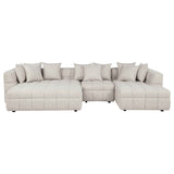 Amara Ivory 4-Piece Upholstered Sectional Sofa by Coaster at Eve Furniture